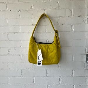 BAGGU Mini Nylon Shoulder Bag in Sour
